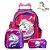 Kit Mochila Escolar Infantil Unicórnio Rosa De Rodinha - Imagem 1