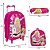 Kit Mochila Escolar Infantil Barbie De Rodinha - Imagem 2