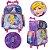 Mochila Feminina Rodinha Cinderela com Lancheira Infantil - Imagem 2