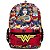 Mochila Feminina Infantil Mulher Maravilha Lancheira Estojo - Imagem 5