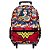 Mochila Feminina Infantil Mulher Maravilha Rodinha Lancheira - Imagem 5