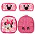 Mochila Menina Infantil Minnie Lancheira Estojo Rosa CR - Imagem 3
