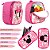 Mochila Menina Infantil Minnie Lancheira Estojo Rosa CR - Imagem 7