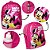 Mochila Menina Infantil Minnie Mouse Costas Lancheira Estojo - Imagem 2