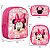 Mochila Menina Infantil Rodinha Minnie Lancheira Estojo CR - Imagem 6