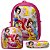 Mochila Menina Infantil Princesas Disney Lancheira Estojo - Imagem 1