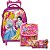 Kit Mochila Escolar Infantil Rosa Princesas de Rodinhas - Imagem 1