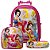 Mochila Menina Infantil Princesas Rodinhas Lancheira Estojo - Imagem 1