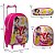 Mochila Menina Infantil Princesas Rodinhas Lancheira Estojo - Imagem 3
