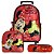 Mochila Infantil Rodinhas Minnie Lancheira Estojo Vermelho - Imagem 1