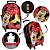 Mochila Infantil Rodinhas Minnie Lancheira Estojo Vermelho - Imagem 2