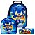 Kit Mochila Masculina Escola Rodinha Juvenil Sonic Argola TN - Imagem 1