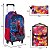 Mochila Masculina Infantil Rodinha Spider Lancheira Estojo - Imagem 3