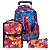 Mochila Masculina Infantil Rodinha Spider Lancheira Estojo - Imagem 1