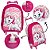 Mochila Menina Infantil Rodinha Gata Marie Lancheira Estojo - Imagem 3