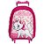 Mochila Infantil Rodinha Gatinha Marie Lancheira Estojo Rosa - Imagem 5