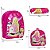 Kit Mochila Menina Infantil Costas Barbie Lancheira Estojo - Imagem 4