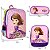 Mochila Feminina Infantil Princesa Sofia Lancheira Estojo - Imagem 4