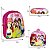 Mochila Feminina Infantil Costas Princesas Lancheira Estojo - Imagem 4