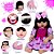 Boneca Bebê Reborn Cabelo Castanho + Bolsa 20 Itens Enxoval - Imagem 4