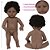 Boneca Bebê Reborn Realista Negra 20 Itens Bolsa Maternidade - Imagem 6