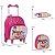 Mochila Infantil Feminina Pequena Princesas Rodinha Passeio - Imagem 4