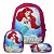 Mochila Feminina Pequena Sereia Lancheira Infantil Costas - Imagem 1