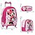 Mochila Infantil Feminina Rodinha Minnie Mouse Com Lancheira - Imagem 4
