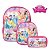 Mochila Infantil Feminina Princesas Costas Com Lancheira - Imagem 1