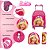 Kit Mochila Infantil Feminina Rodinha Barbie Pequena Passeio - Imagem 3