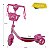 Patinete Infantil 3 Rodas Barbie Com Led Musica Cestinha - Imagem 6