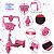 Patinete Infantil 3 Rodas Feminino Barbie Radical Com Led - Imagem 3