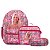 Mochila Infantil Feminina Barbie Costas Lancheira Estojo - Imagem 1