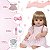 Boneca Reborn Loira Realista Corpo de VInil 46cm + Itens - Imagem 4