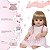 Boneca Reborn Realista Menina Loira Enxoval Completo Bolsa - Imagem 4