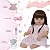 Boneca Bebe Reborn Realista Menina Linda Pode Dar Banho - Imagem 4