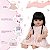 Boneca Reborn de Silicone Morena Princesa Bolsa Maternidade - Imagem 4