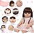 Bebe Reborn Realista Menina Cabelo Castanho Bolsa 20 Itens - Imagem 3