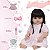 Bebe Reborn Realista Menina Morena Linda Kit 13 Acessórios - Imagem 4