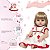 Boneca Reborn Realista Loira Fofa Enxoval Completo Bolsa - Imagem 4