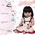 Boneca Reborn Morena Realista 100% Silicone Enxoval Bolsa - Imagem 4