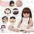Boneca Reborn Realista Menina Cabelo Castanho Kit Itens - Imagem 3
