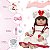 Boneca Reborn Menina Realista Corpo 100% Vinil Com Itens - Imagem 4
