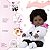 Boneca Reborn Realista Negra Linda Enxoval Panda Itens Luxo - Imagem 4