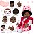 Bebe Reborn Realista Girafinha Menina Negra Enxoval Completo - Imagem 3