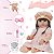Boneca Reborn Realista Menina 100% Vinil Siliconado 13 Itens - Imagem 4