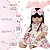 Boneca Reborn Realista Morena Com Enxoval Completo 20 Itens - Imagem 4