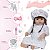 Bebe Reborn Realista Menina Cabelo Castanho Enxoval 13 Itens - Imagem 4