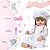 Boneca Reborn Realista Loira Corpo 100% Vinil Com 13 Itens - Imagem 4