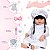 Boneca Reborn Realista Morena 46cm Olhos Castanhos 13 Itens - Imagem 4